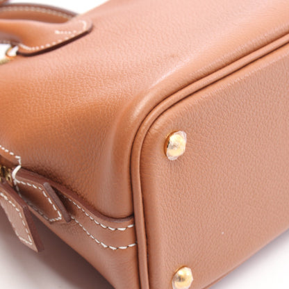 ボリード1923 ミニ ゴールド 2WAY ハンドバッグ エバーカラー ブラウン ゴールド金具 K刻印 エルメス バッグ HERMES