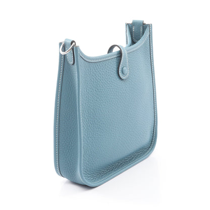 エヴリンTPM アマゾン ニューブルージーン ショルダーバッグ トリヨンクレマンス ライトブルー シルバー金具 K刻印 エルメス バッグ HERMES