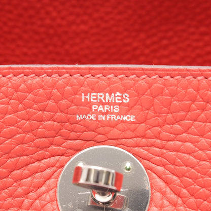 リンディ26 ショルダーバッグ トリヨンクレマンス ピンクレッド シルバー金具 T刻印 エルメス バッグ HERMES