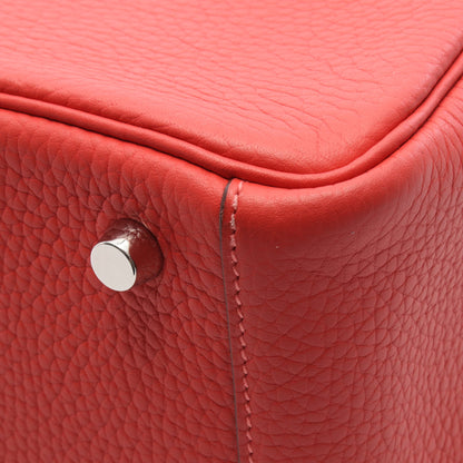 リンディ26 ショルダーバッグ トリヨンクレマンス ピンクレッド シルバー金具 T刻印 エルメス バッグ HERMES