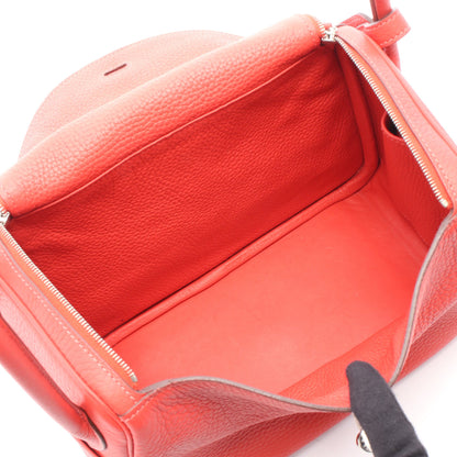 リンディ26 ショルダーバッグ トリヨンクレマンス ピンクレッド シルバー金具 T刻印 エルメス バッグ HERMES