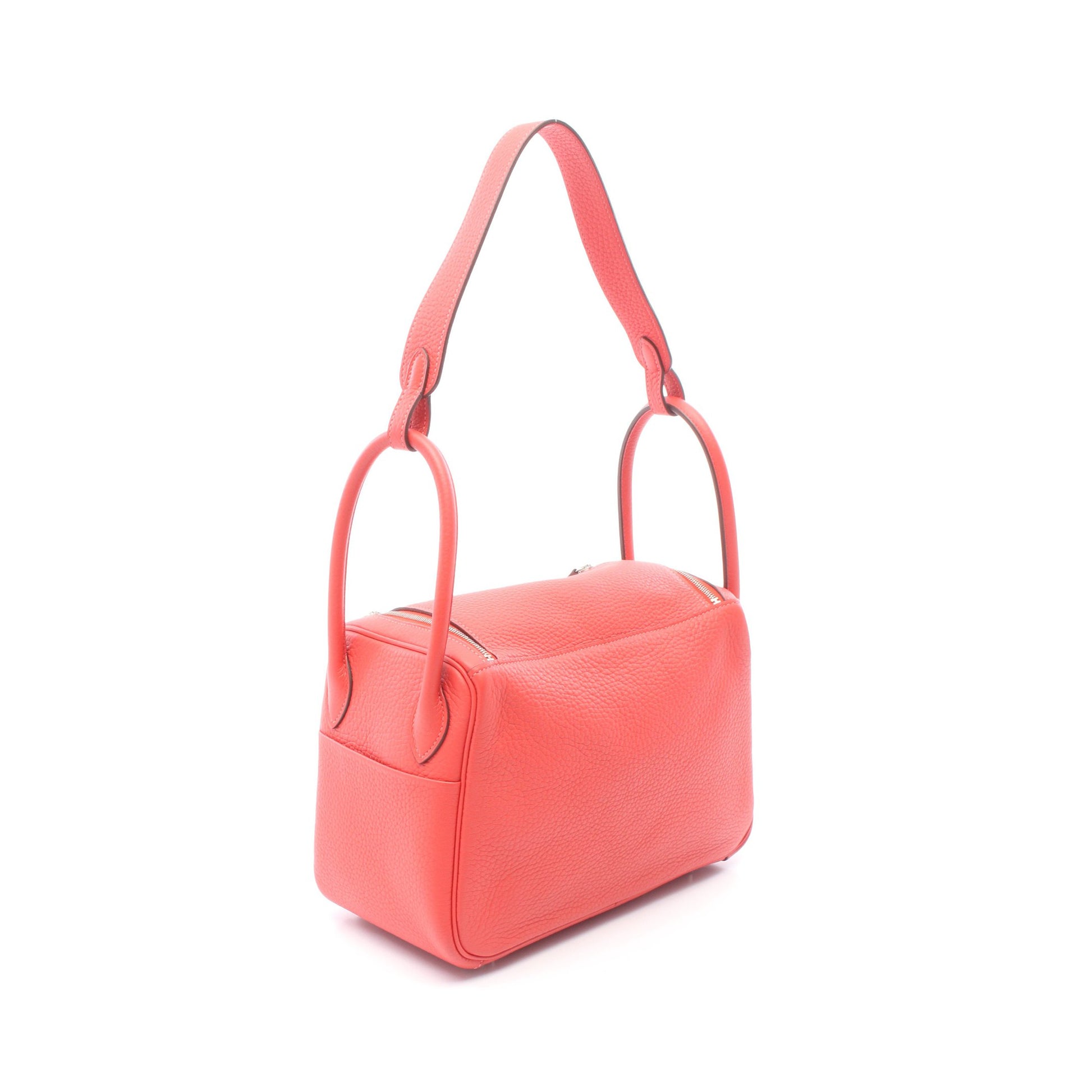 リンディ26 ショルダーバッグ トリヨンクレマンス ピンクレッド シルバー金具 T刻印 エルメス バッグ HERMES