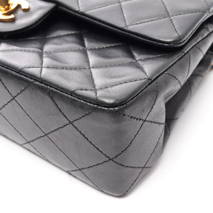 マトラッセ Wフラップ Wチェーンショルダーバッグ ラムスキン ブラック ゴールド金具 シャネル バッグ CHANEL