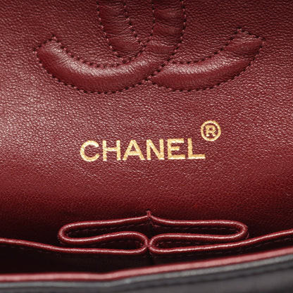 マトラッセ Wフラップ Wチェーンショルダーバッグ ラムスキン ブラック ゴールド金具 シャネル バッグ CHANEL
