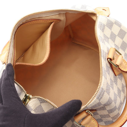 スピーディ バンドリエール30 ダミエアズール ハンドバッグ PVC レザー ホワイト ルイヴィトン バッグ LOUIS VUITTON