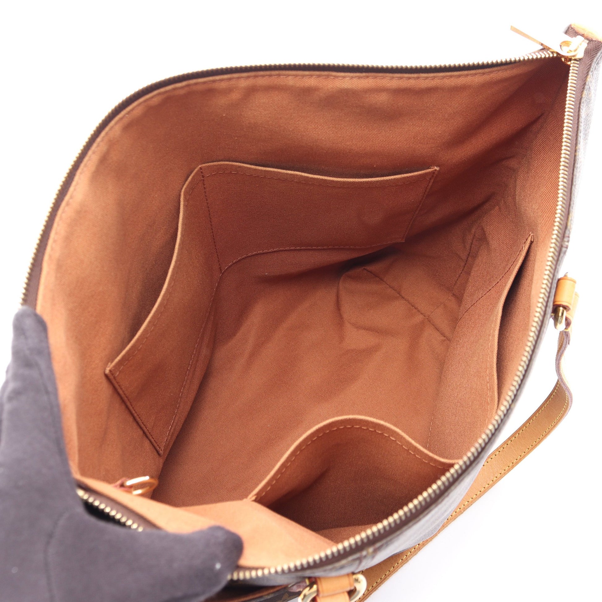 トータリーMM モノグラム ショルダーバッグ トートバッグ PVC レザー ブラウン ルイヴィトン バッグ LOUIS VUITTON
