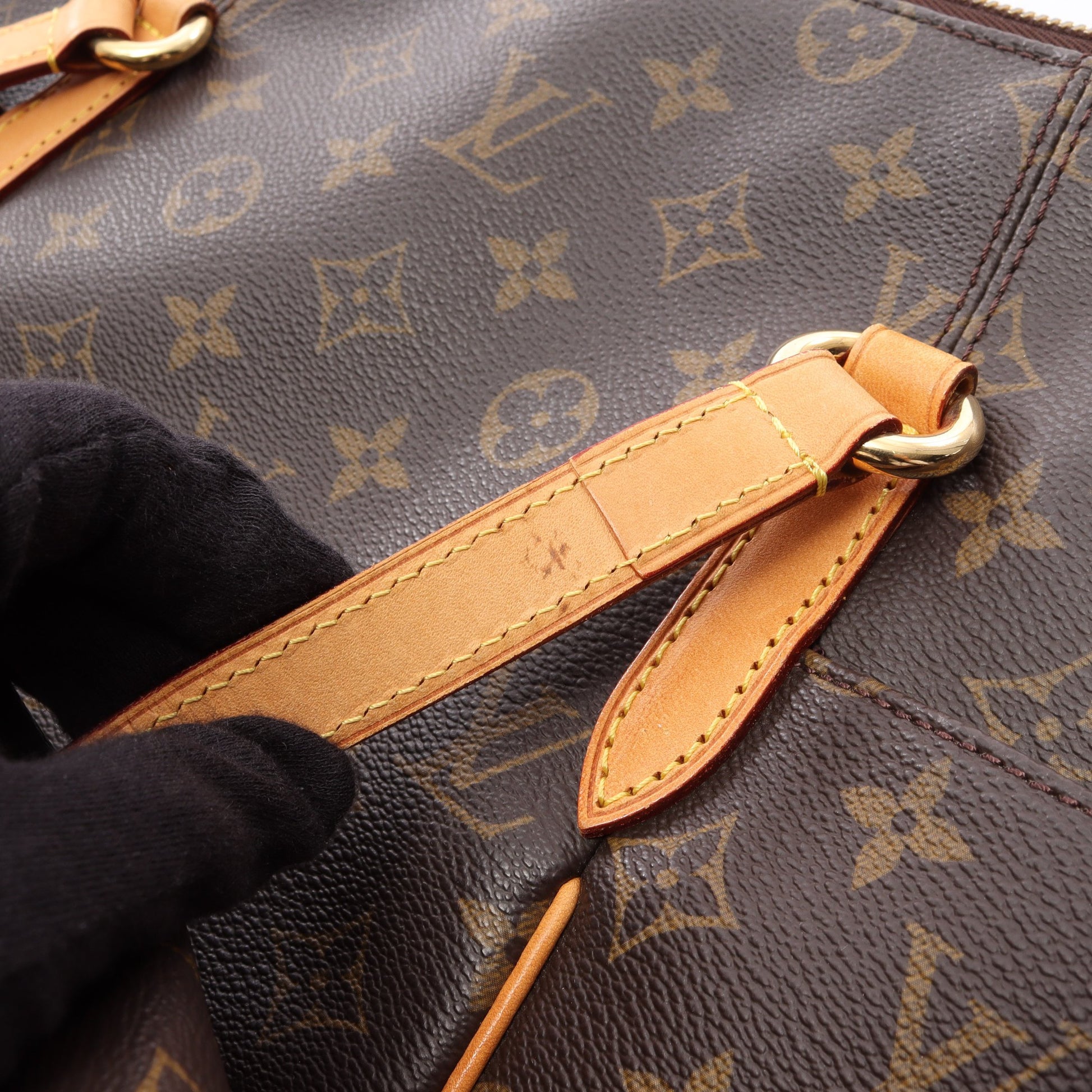 トータリーMM モノグラム ショルダーバッグ トートバッグ PVC レザー ブラウン ルイヴィトン バッグ LOUIS VUITTON