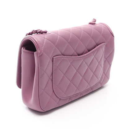CCフィリグリー マトラッセ パープル金具 チェーンショルダーバッグ レザー パープル シャネル バッグ CHANEL