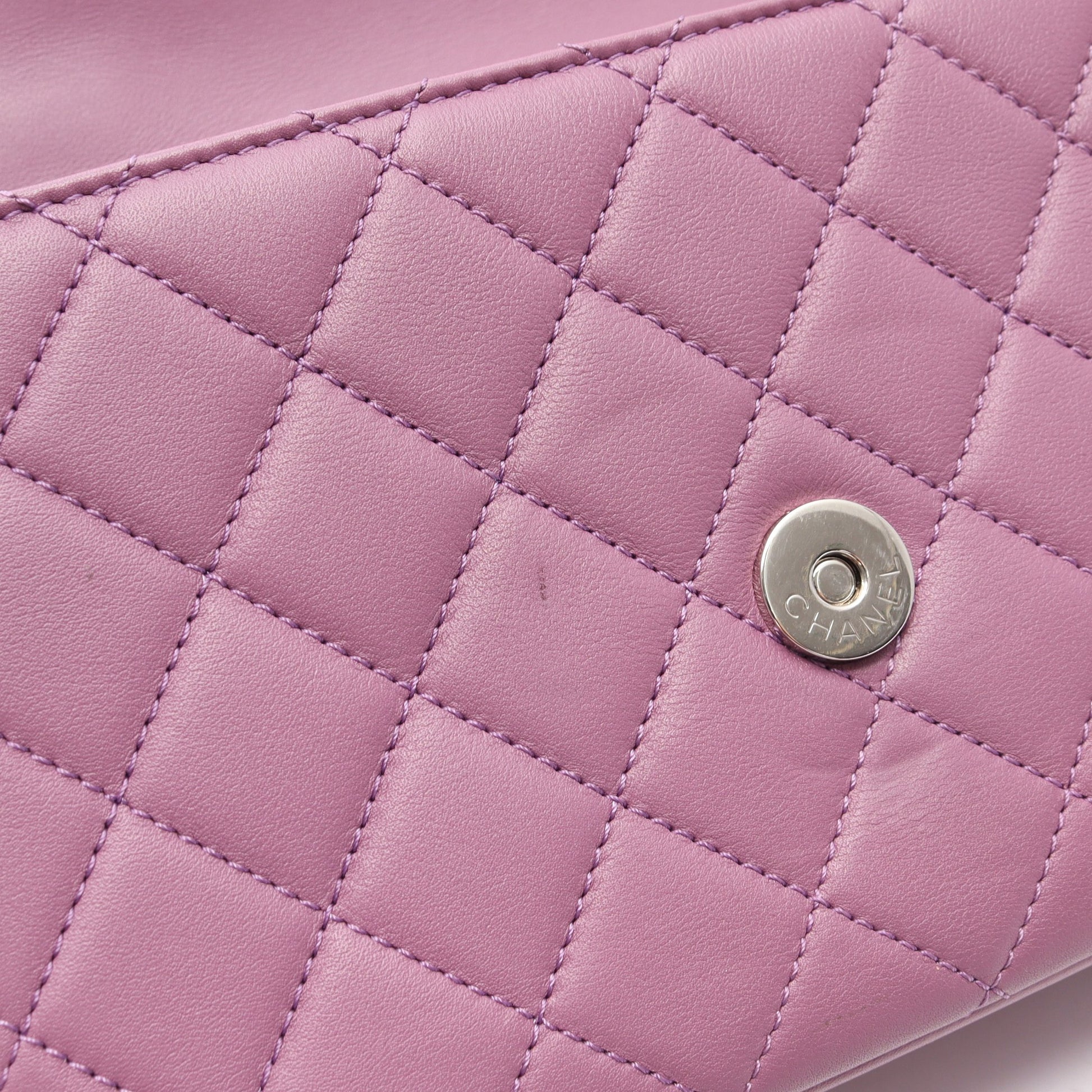 CCフィリグリー マトラッセ パープル金具 チェーンショルダーバッグ レザー パープル シャネル バッグ CHANEL