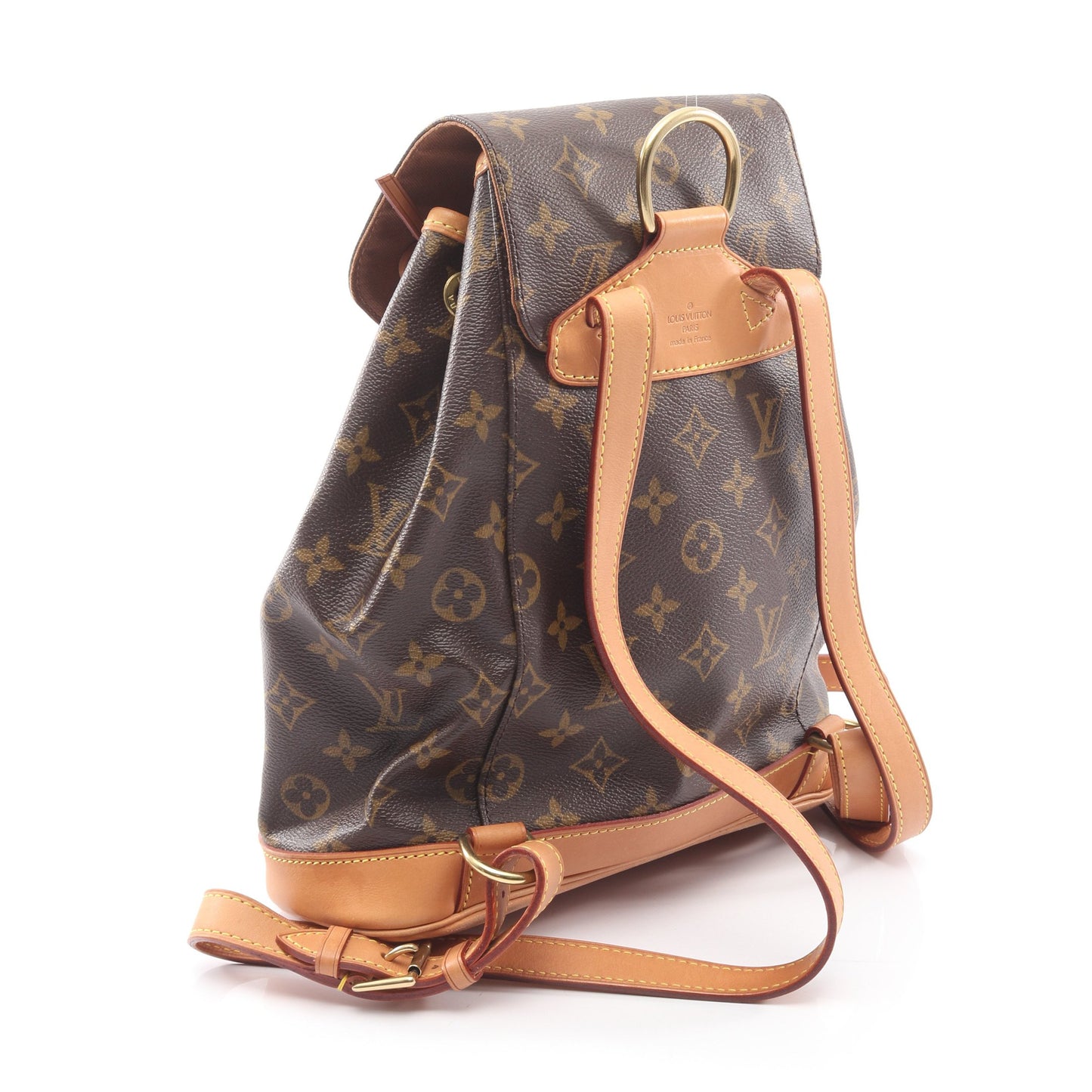 モンスリMM モノグラム バックパック リュックサック PVC レザー ブラウン ルイヴィトン バッグ LOUIS VUITTON