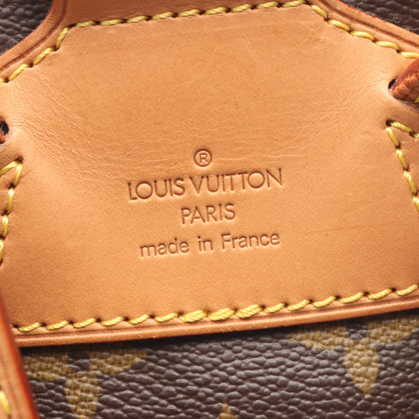 モンスリMM モノグラム バックパック リュックサック PVC レザー ブラウン ルイヴィトン バッグ LOUIS VUITTON