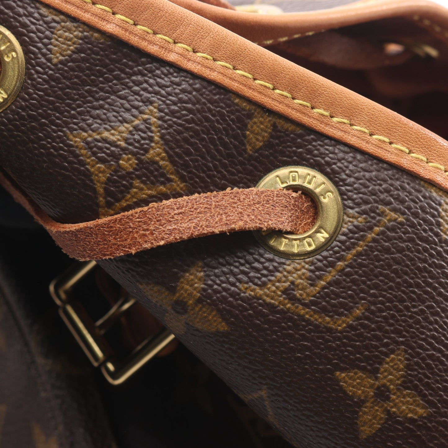モンスリMM モノグラム バックパック リュックサック PVC レザー ブラウン ルイヴィトン バッグ LOUIS VUITTON