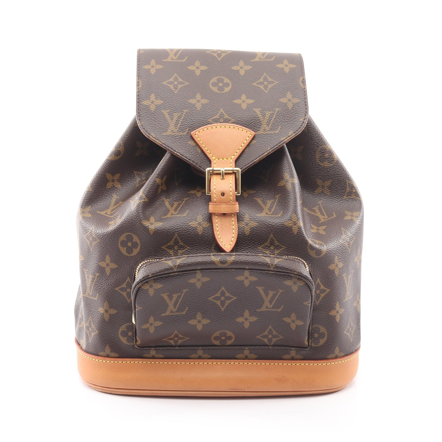モンスリMM モノグラム バックパック リュックサック PVC レザー ブラウン ルイヴィトン バッグ LOUIS VUITTON