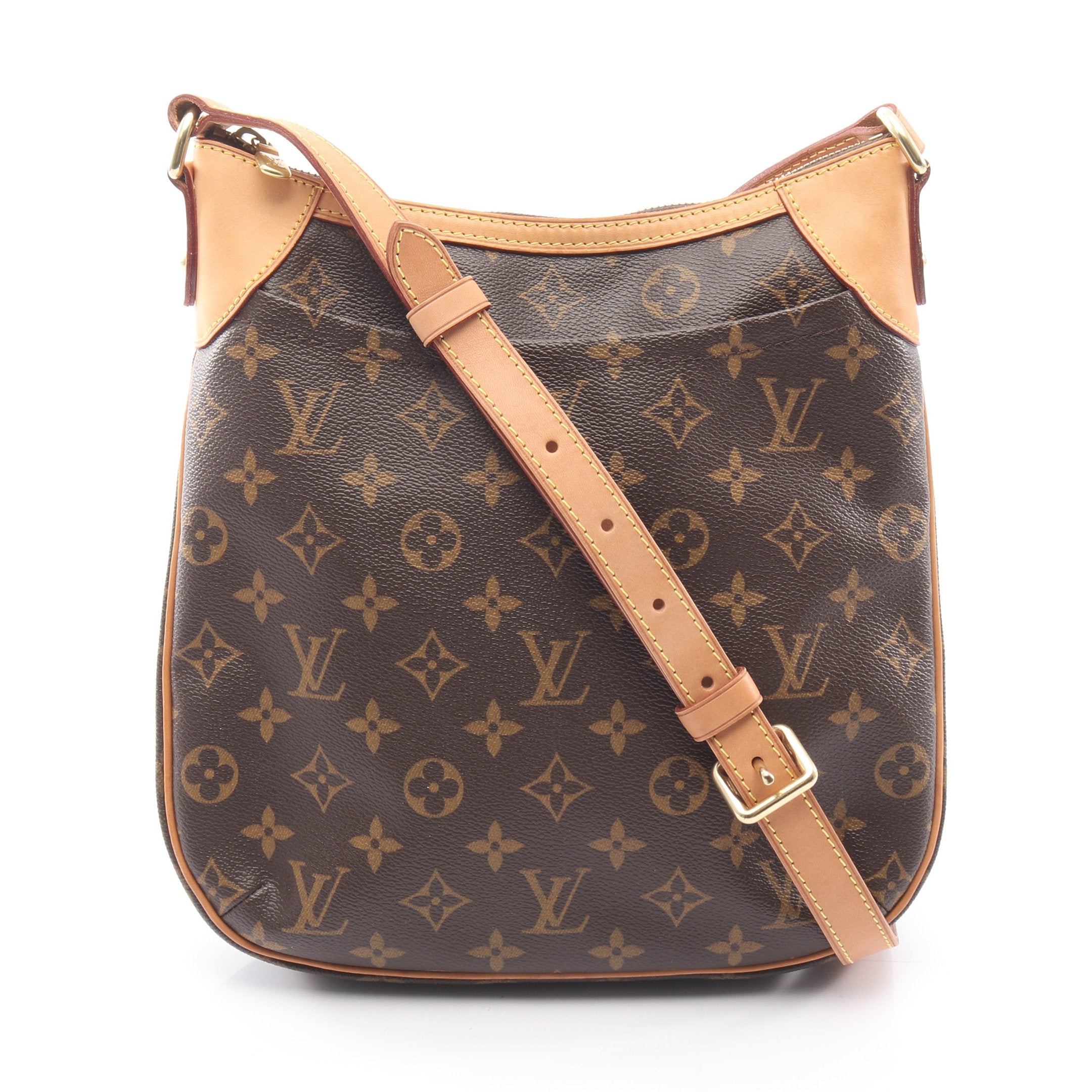 LOUIS VUITTON ルイヴィトン オデオンPM 斜め掛けOK ヴィンテージ モノグラム ショルダーバッグ ヌメ革/PVC ブラウン レディース【中古】 LOUIS VUITTON - LOUIS VUITTON ルイヴィトン オデオンPM 斜め掛けOK