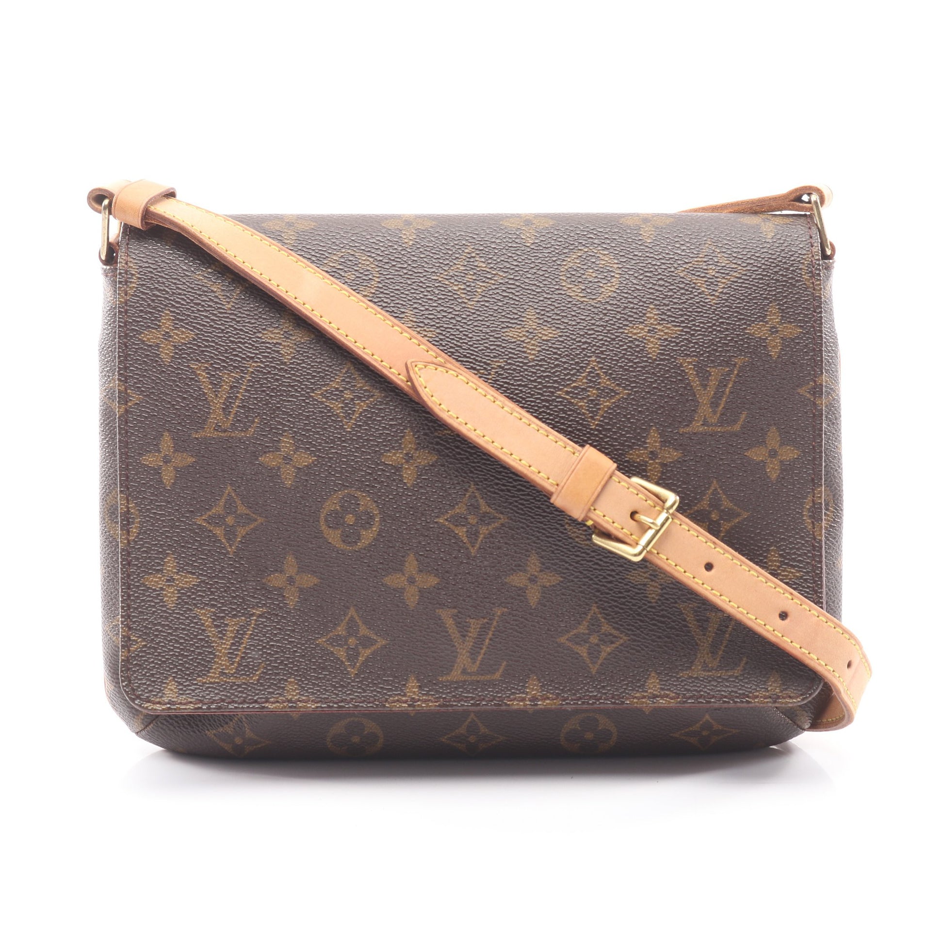 ミュゼットタンゴ ショートストラップ モノグラム ショルダーバッグ PVC レザー ブラウン ルイヴィトン バッグ LOUIS VUITTON