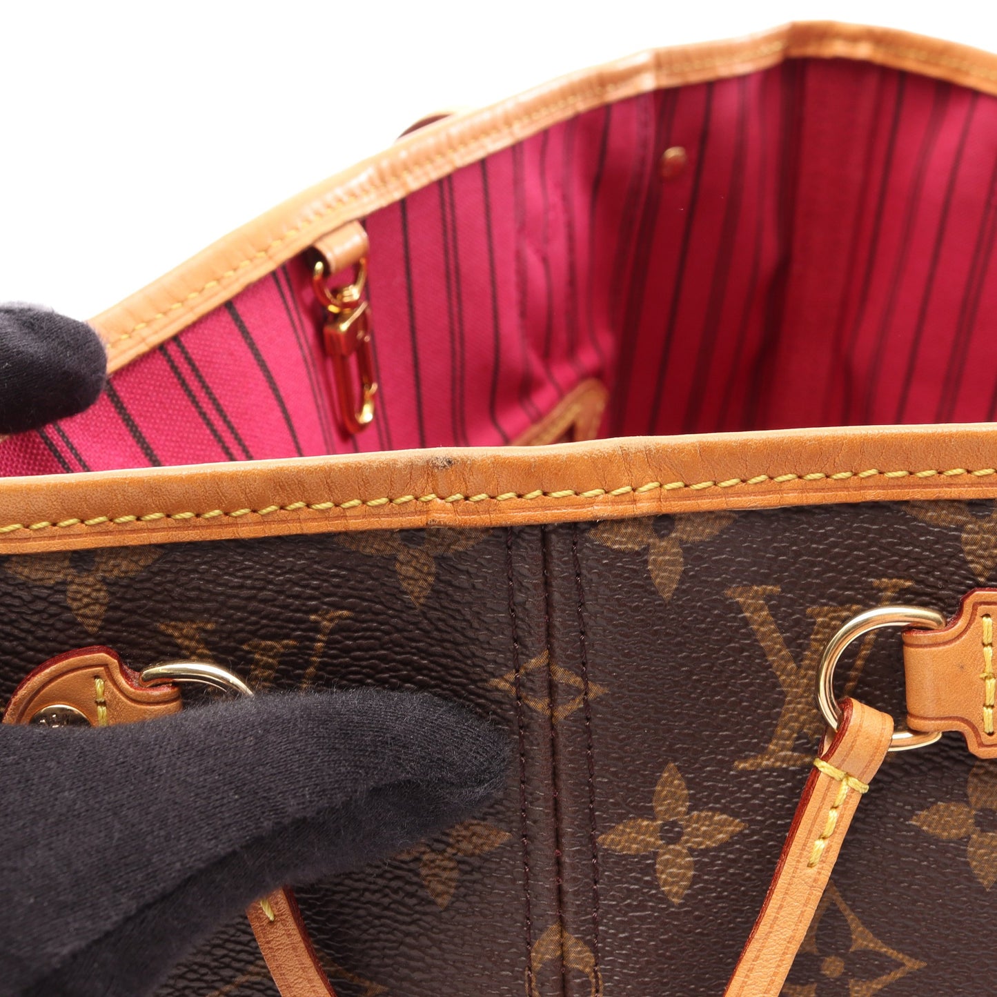 ネヴァーフルPM モノグラム ピヴォワンヌ ハンドバッグ トートバッグ PVC レザー ブラウン ルイヴィトン バッグ LOUIS VUITTON