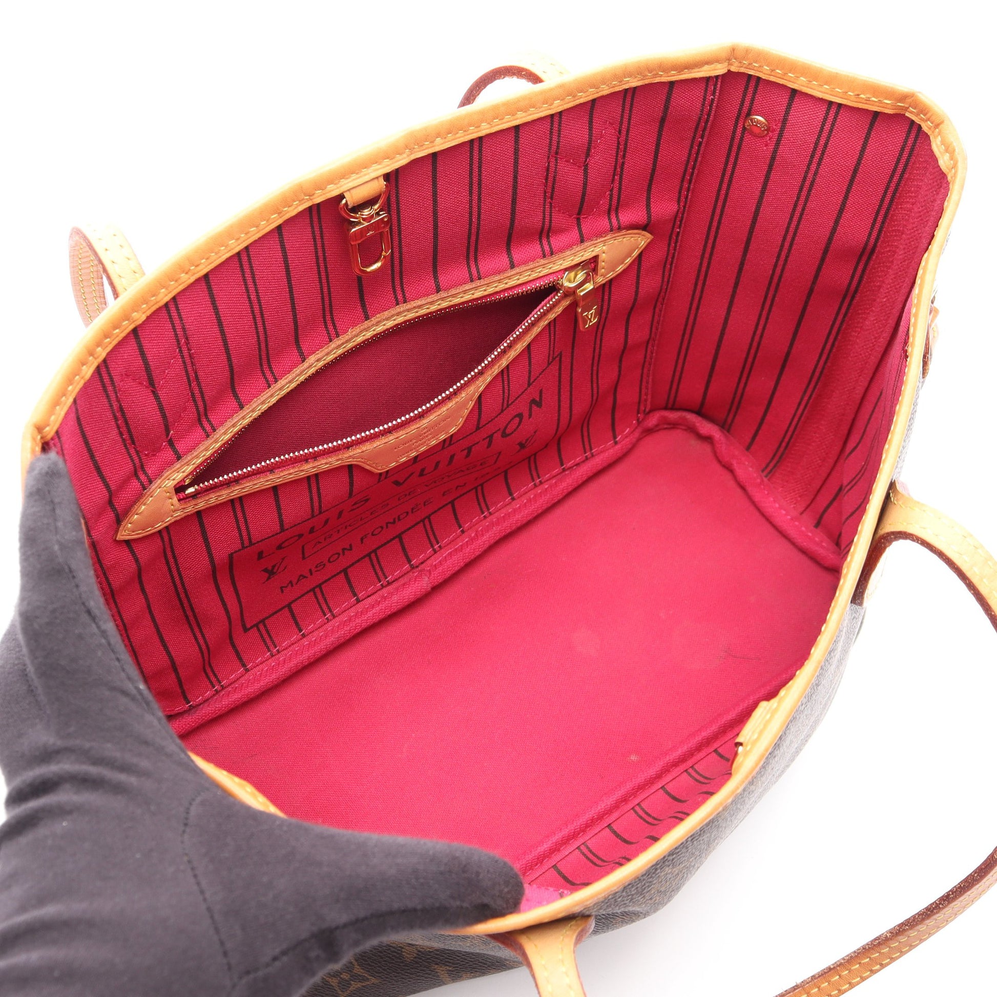 ネヴァーフルPM モノグラム ピヴォワンヌ ハンドバッグ トートバッグ PVC レザー ブラウン ルイヴィトン バッグ LOUIS VUITTON
