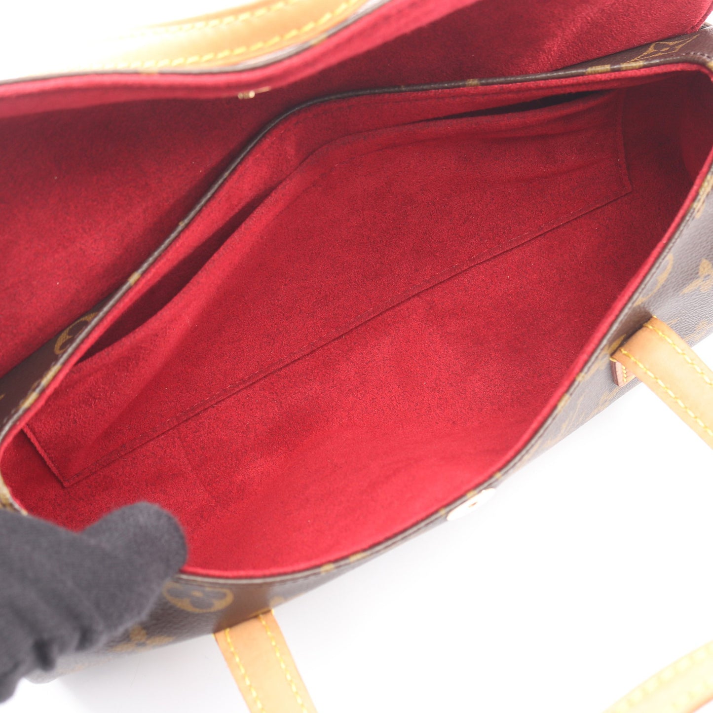 ソナチネ モノグラム ハンドバッグ PVC レザー ブラウン ルイヴィトン バッグ LOUIS VUITTON