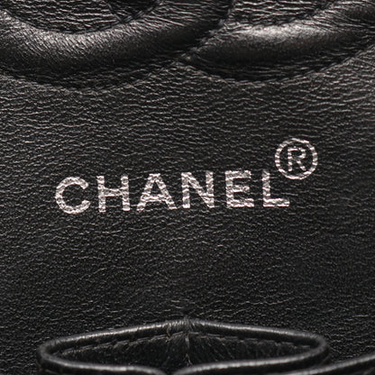 マトラッセ Wフラップ Wチェーンショルダーバッグ キャビアスキン ブラック シルバー金具 シャネル バッグ CHANEL