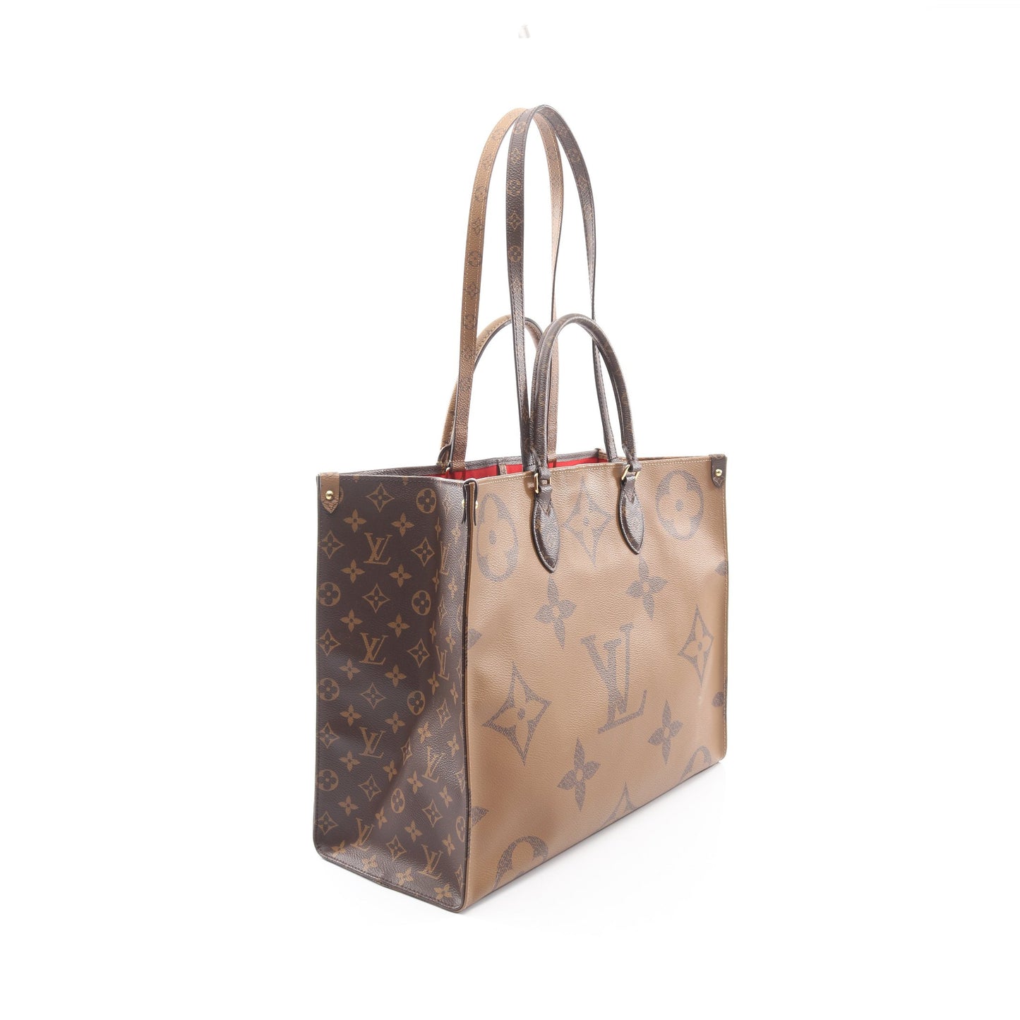オンザゴーGM モノグラムジャイアント リバース 2WAY ショルダーバッグ トートバッグ PVC ブラウン ベージュ ルイヴィトン バッグ LOUIS VUITTON