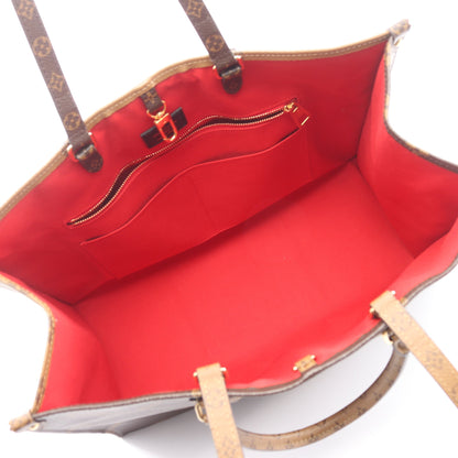 オンザゴーGM モノグラムジャイアント リバース 2WAY ショルダーバッグ トートバッグ PVC ブラウン ベージュ ルイヴィトン バッグ LOUIS VUITTON