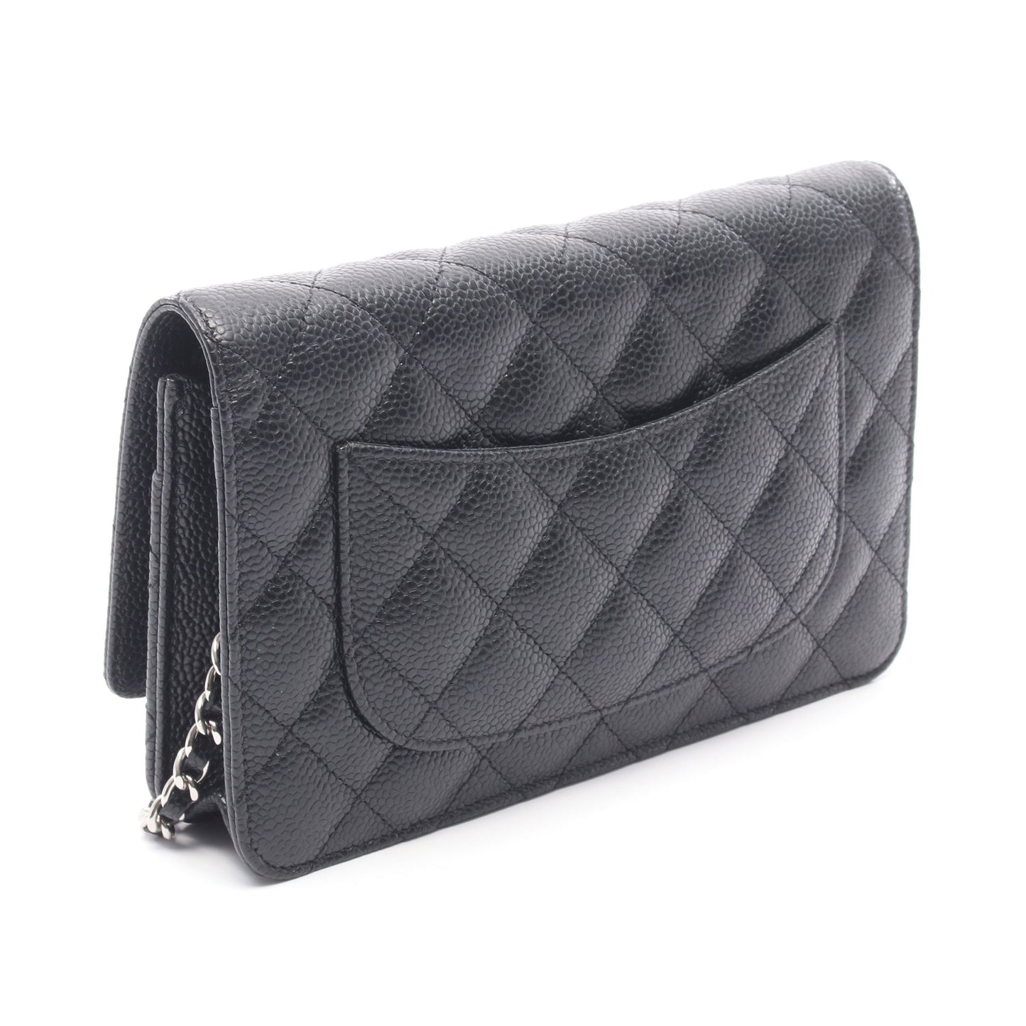 マトラッセ チェーンウォレット キャビアスキン ブラック シルバー金具 シャネル バッグ CHANEL