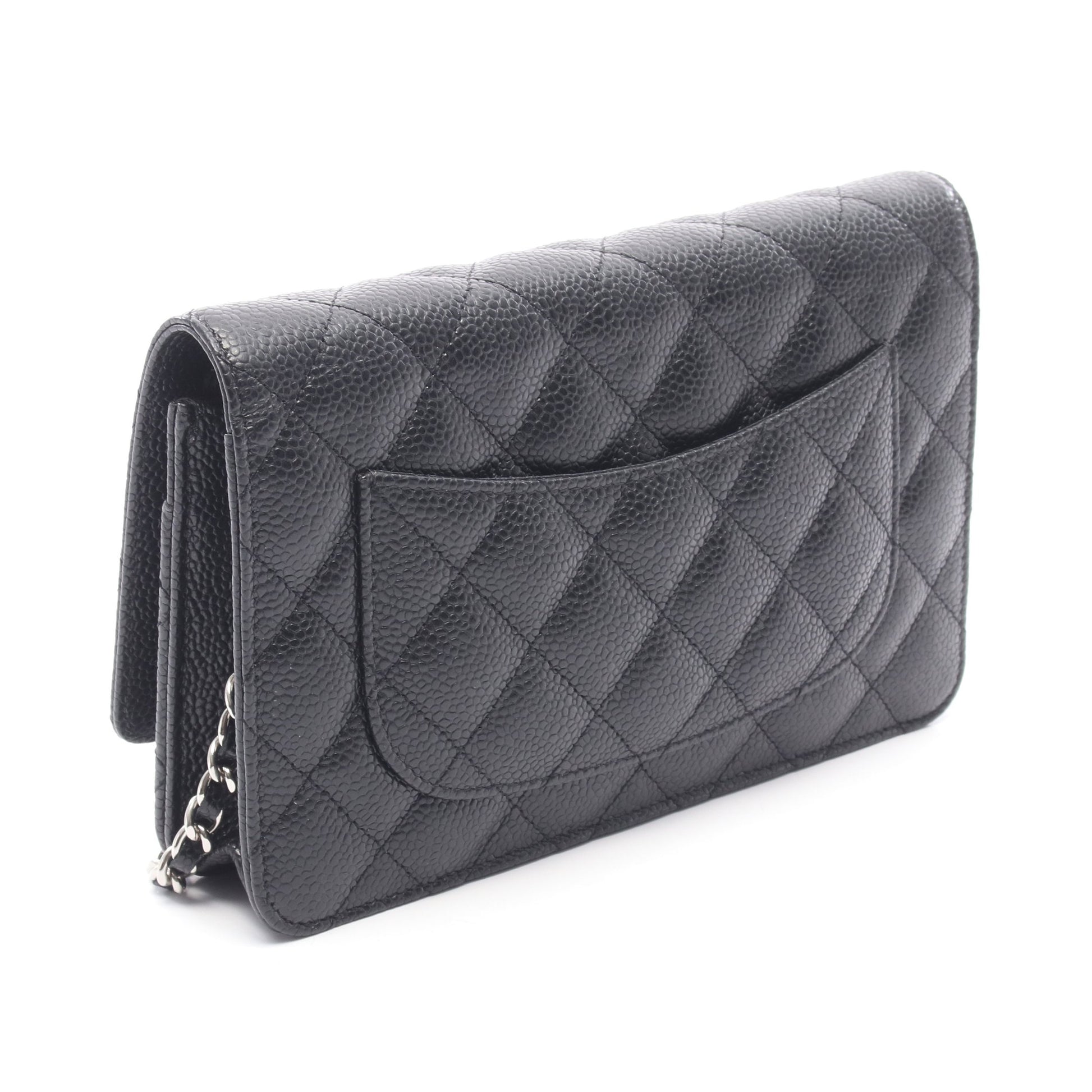 マトラッセ チェーンウォレット キャビアスキン ブラック シルバー金具 シャネル バッグ CHANEL