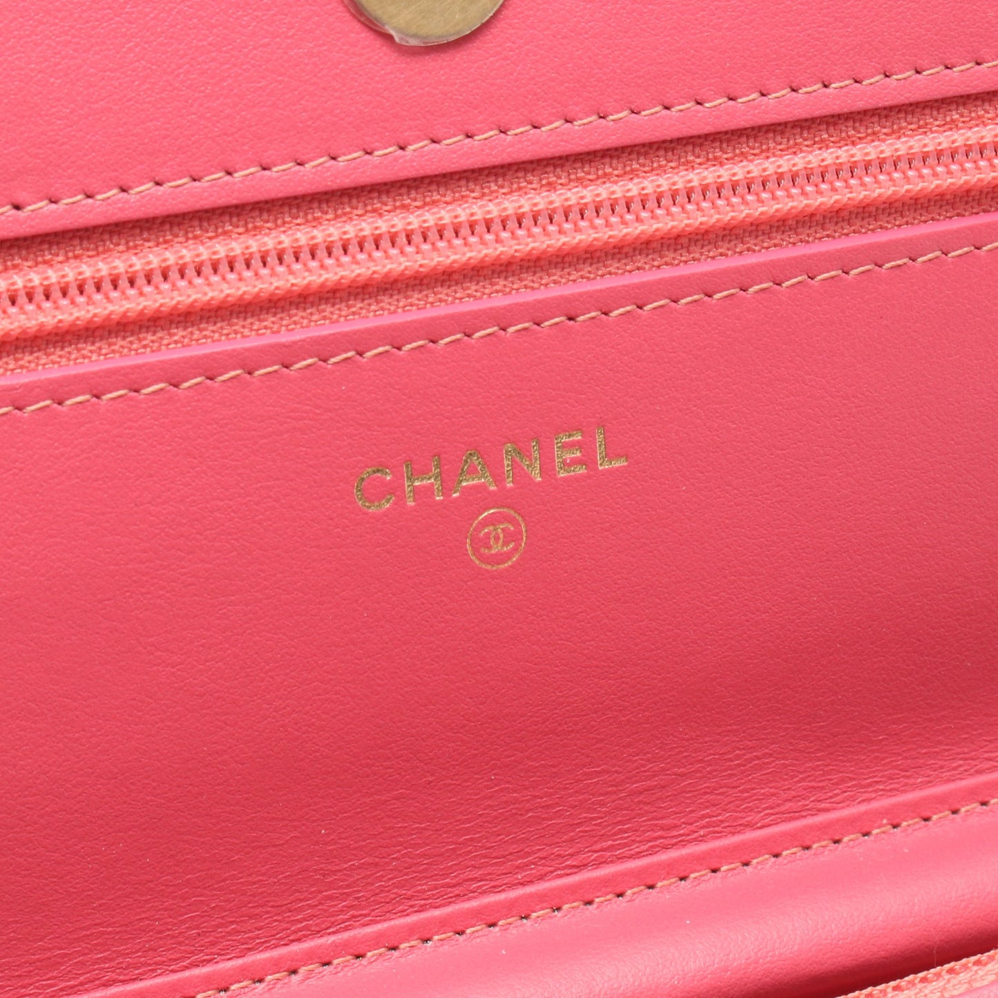 マトラッセ ココマーク チェーンウォレット ツイード ピンク オレンジ ゴールド金具 シャネル バッグ CHANEL