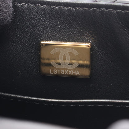 ミニマトラッセ チェーンショルダー チェーンショルダーバッグ エナメルレザー ブラック ゴールド金具 シャネル バッグ CHANEL