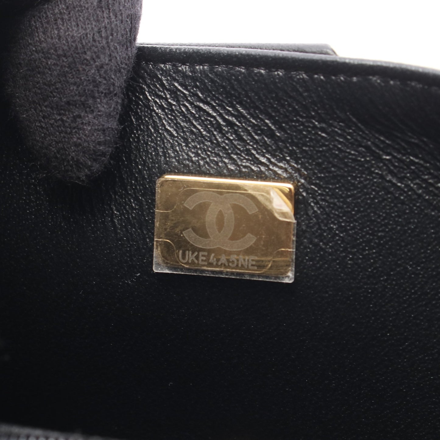 チェーンショルダーバッグ ラムスキン ブラック ホワイト ゴールド金具 シャネル バッグ CHANEL