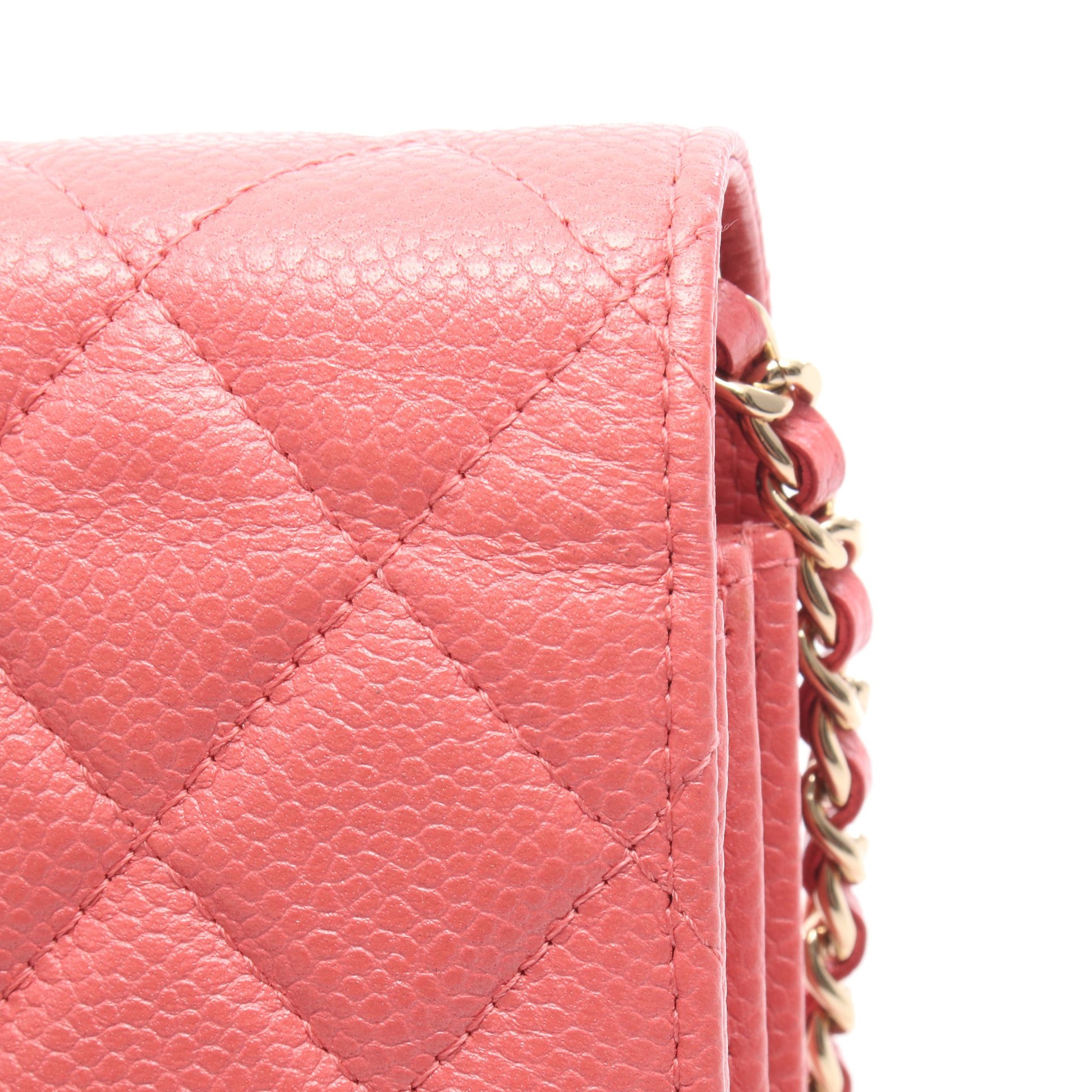 マトラッセ チェーンウォレット キャビアスキン ピンク ゴールド金具 シャネル バッグ CHANEL