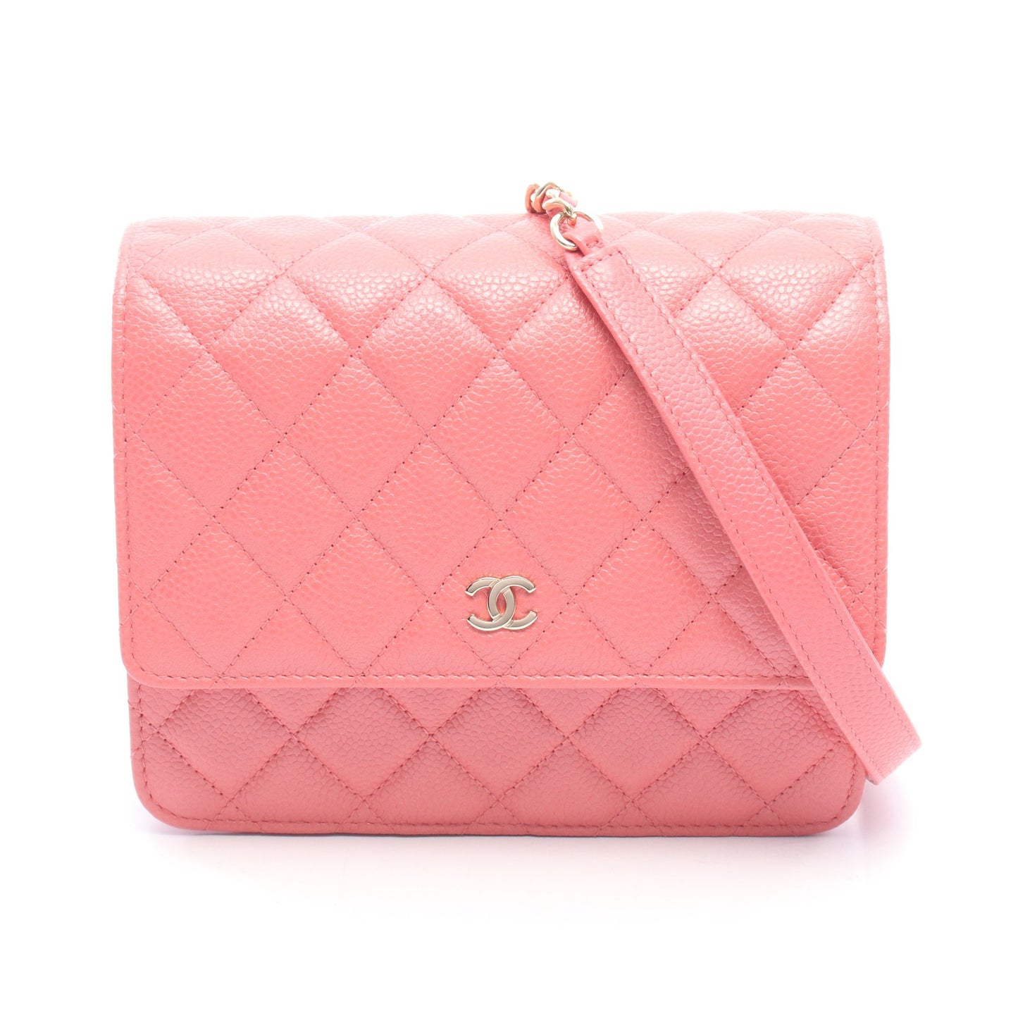 マトラッセ チェーンウォレット キャビアスキン ピンク ゴールド金具 シャネル バッグ CHANEL