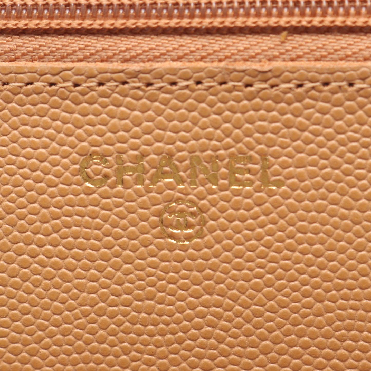 マトラッセ チェーンウォレット キャビアスキン ライトブラウン ゴールド金具 シャネル バッグ CHANEL