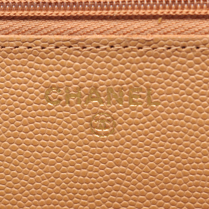 マトラッセ チェーンウォレット キャビアスキン ライトブラウン ゴールド金具 シャネル バッグ CHANEL