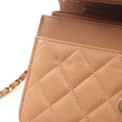 マトラッセ チェーンウォレット キャビアスキン ライトブラウン ゴールド金具 シャネル バッグ CHANEL