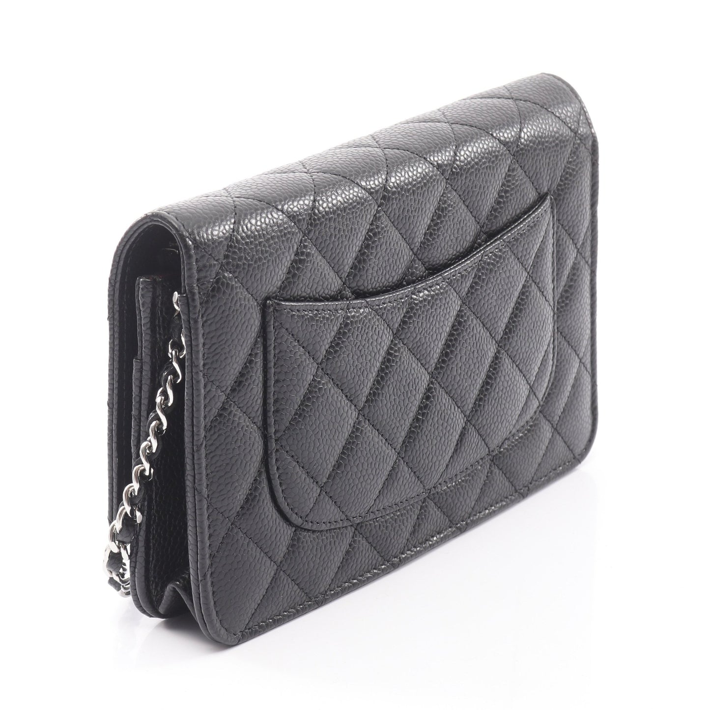 マトラッセ チェーンウォレット キャビアスキン ブラック シルバー金具 シャネル バッグ CHANEL