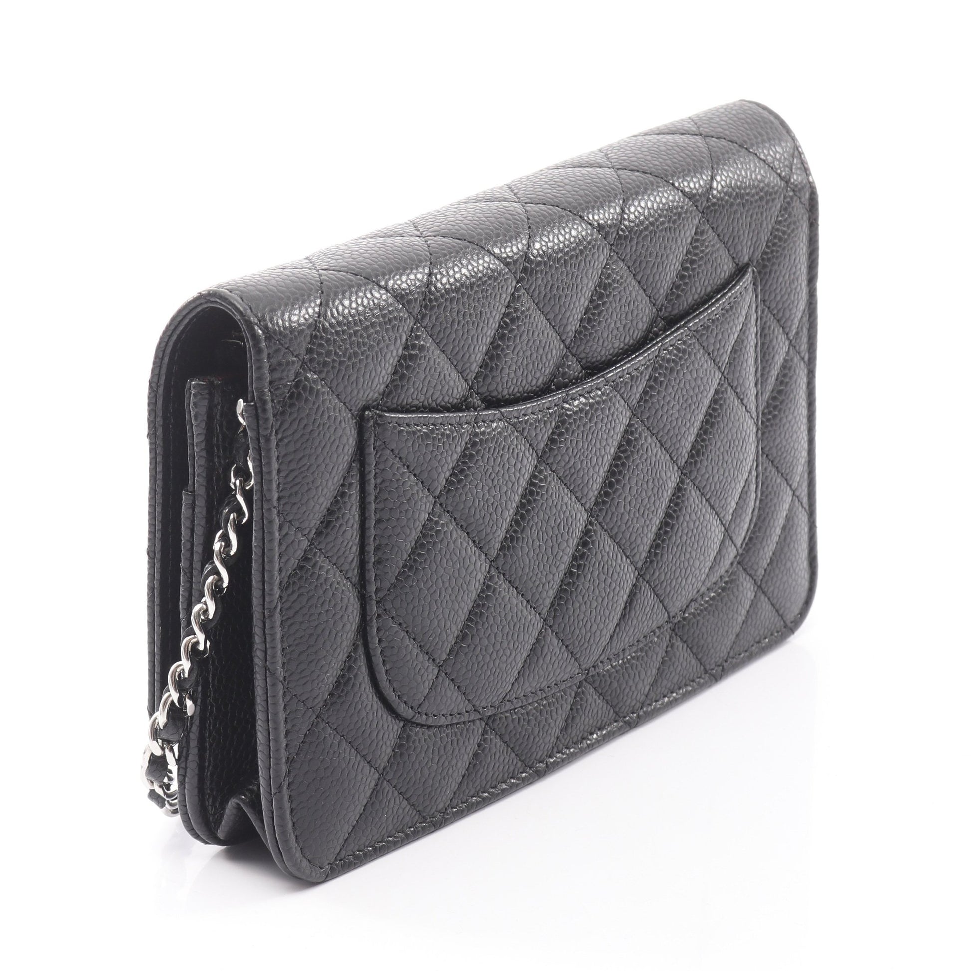 マトラッセ チェーンウォレット キャビアスキン ブラック シルバー金具 シャネル バッグ CHANEL