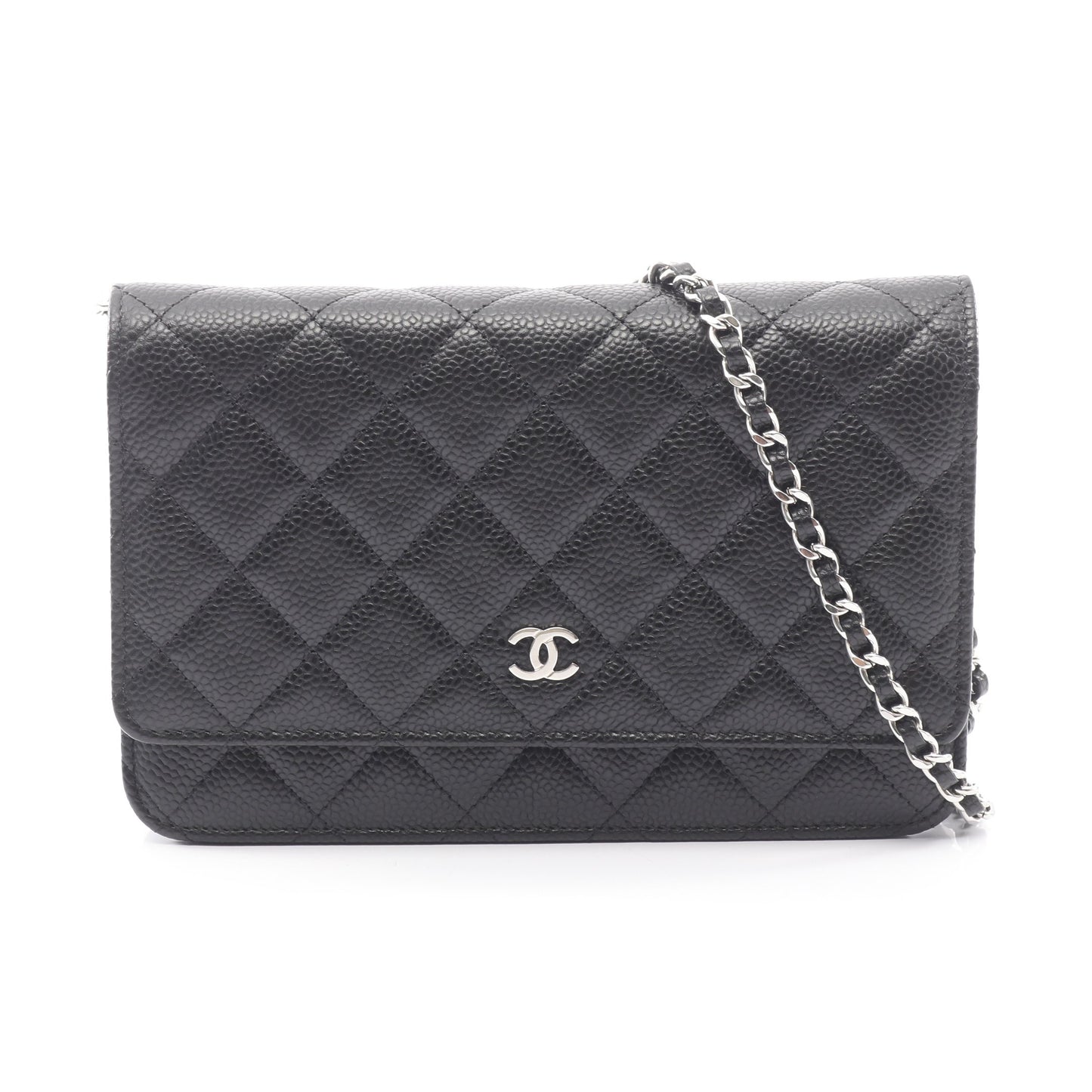 マトラッセ チェーンウォレット キャビアスキン ブラック シルバー金具 シャネル バッグ CHANEL