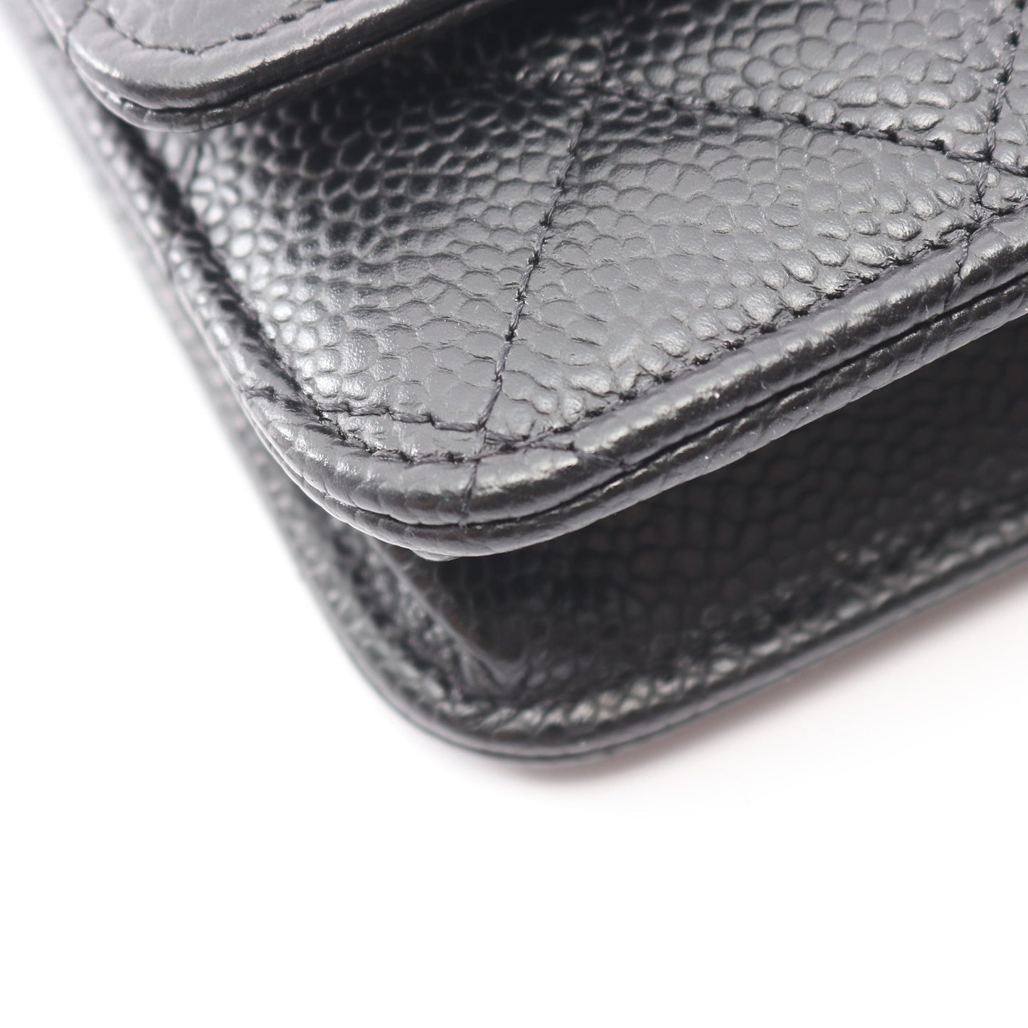 マトラッセ チェーンウォレット キャビアスキン ブラック シルバー金具 シャネル バッグ CHANEL
