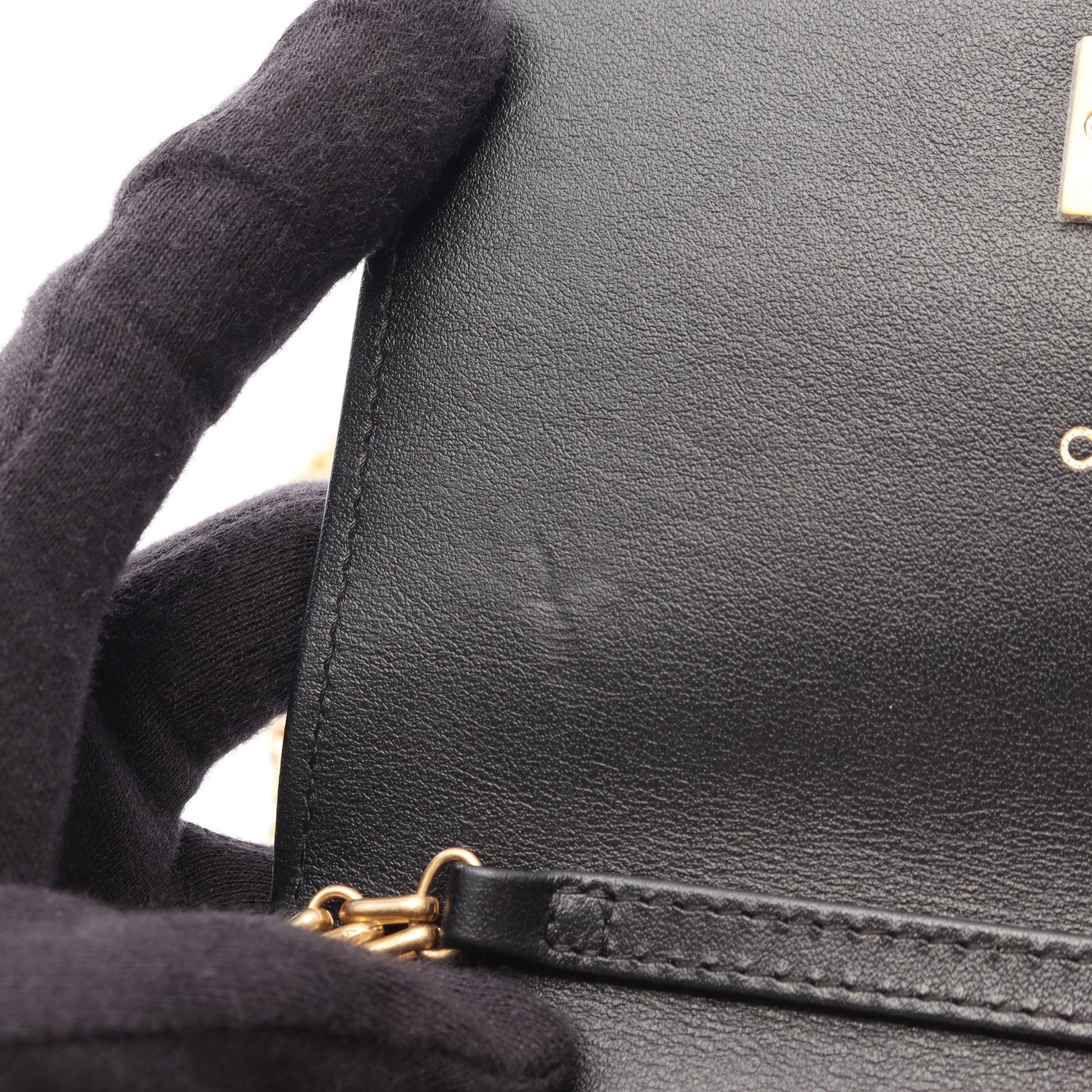 2.55 マトラッセ ミニ チェーンウォレット エイジドカーフスキン ブラック ゴールド金具 シャネル バッグ CHANEL