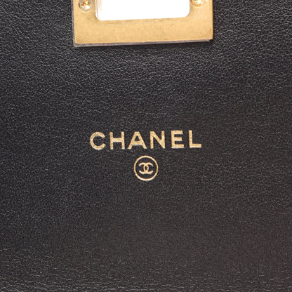 2.55 マトラッセ ミニ チェーンウォレット エイジドカーフスキン ブラック ゴールド金具 シャネル バッグ CHANEL