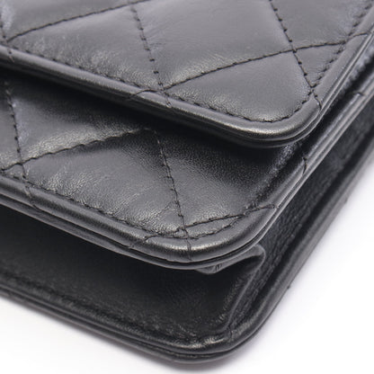 2.55 チェーンショルダーバッグ レザー ブラック ゴールド金具 シャネル バッグ CHANEL