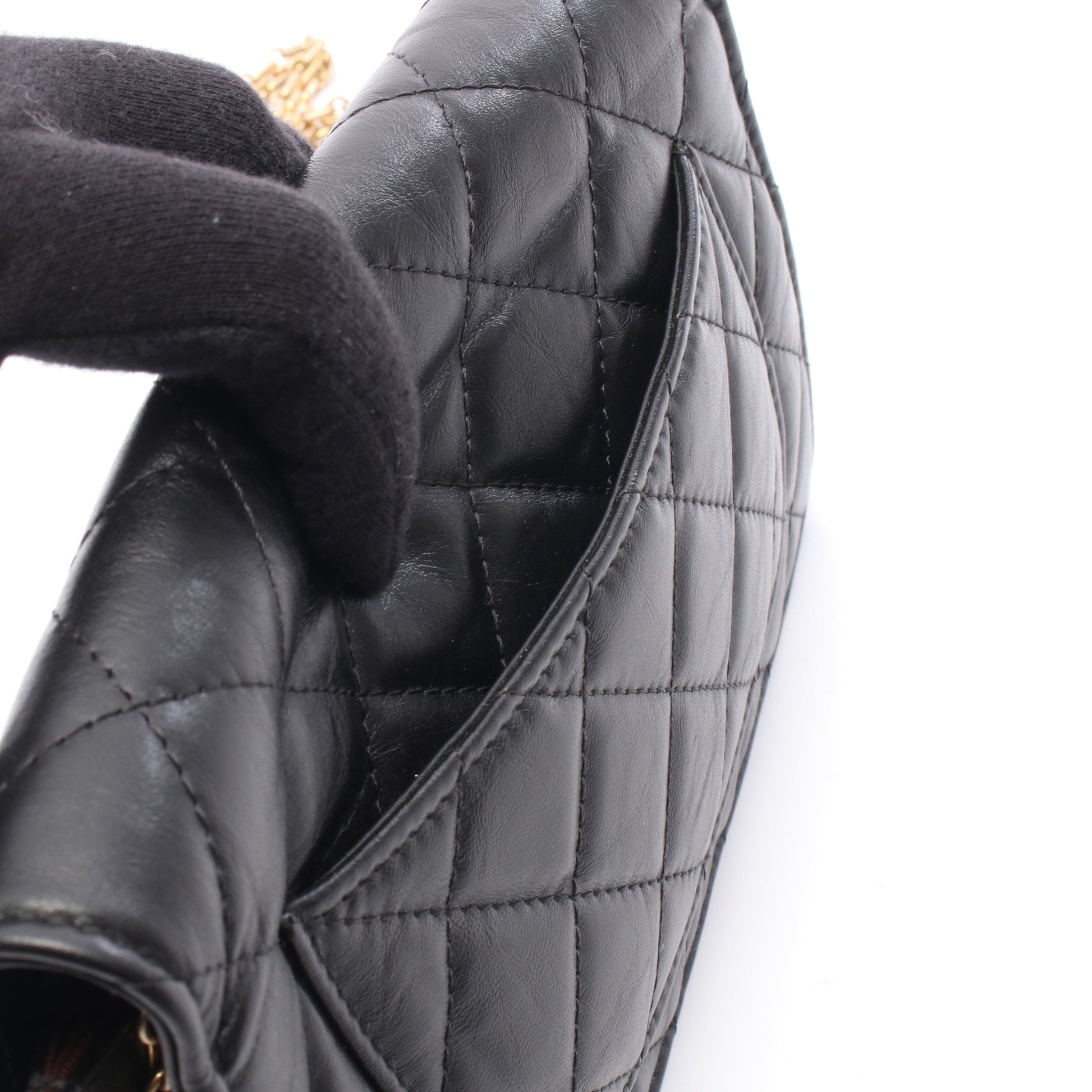 2.55 チェーンショルダーバッグ レザー ブラック ゴールド金具 シャネル バッグ CHANEL