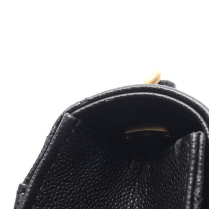 マトラッセ スモールフラップ チェーンショルダーバッグ キャビアスキン ブラック ゴールド金具 シャネル バッグ CHANEL