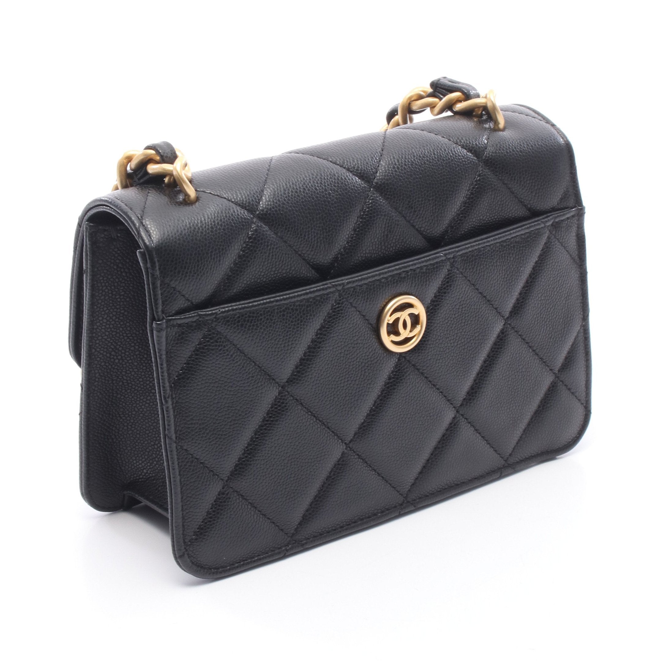 CHANEL シャネル ショルダーバッグ マトラッセ スモールフラップ マトラッセ スモールフラップ チェーンショルダーバッグ キャビア