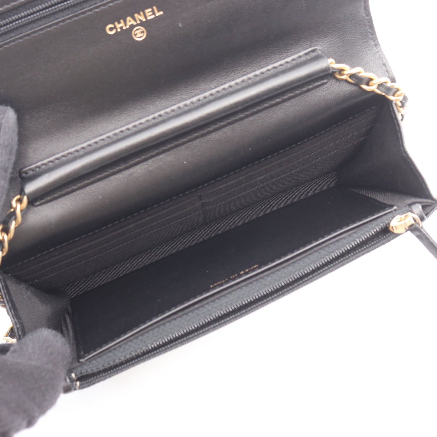マトラッセ エジプトチャーム チェーンウォレット ラムスキン ブラック ゴールド金具 シャネル バッグ CHANEL