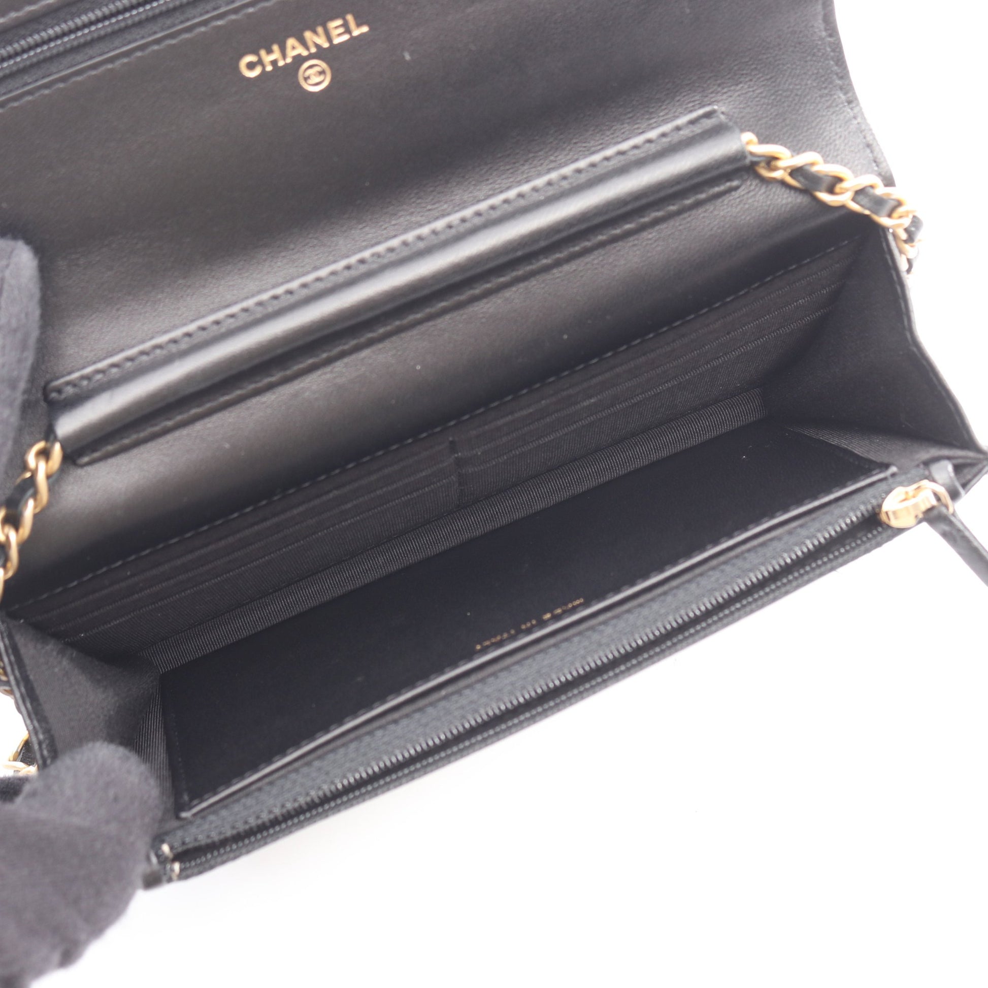 マトラッセ エジプトチャーム チェーンウォレット ラムスキン ブラック ゴールド金具 シャネル バッグ CHANEL