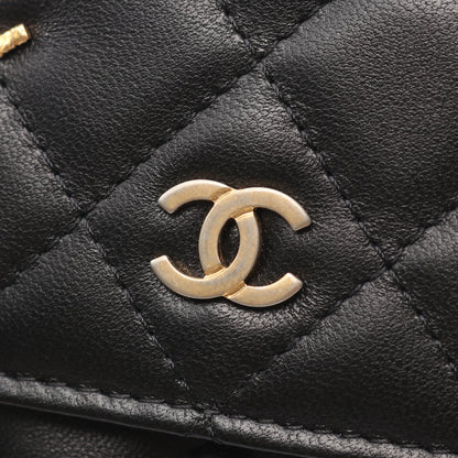 マトラッセ エジプトチャーム チェーンウォレット ラムスキン ブラック ゴールド金具 シャネル バッグ CHANEL