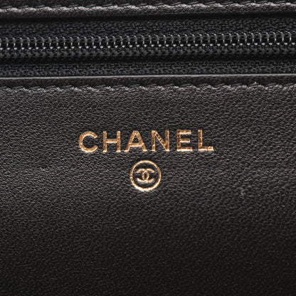 マトラッセ エジプトチャーム チェーンウォレット ラムスキン ブラック ゴールド金具 シャネル バッグ CHANEL