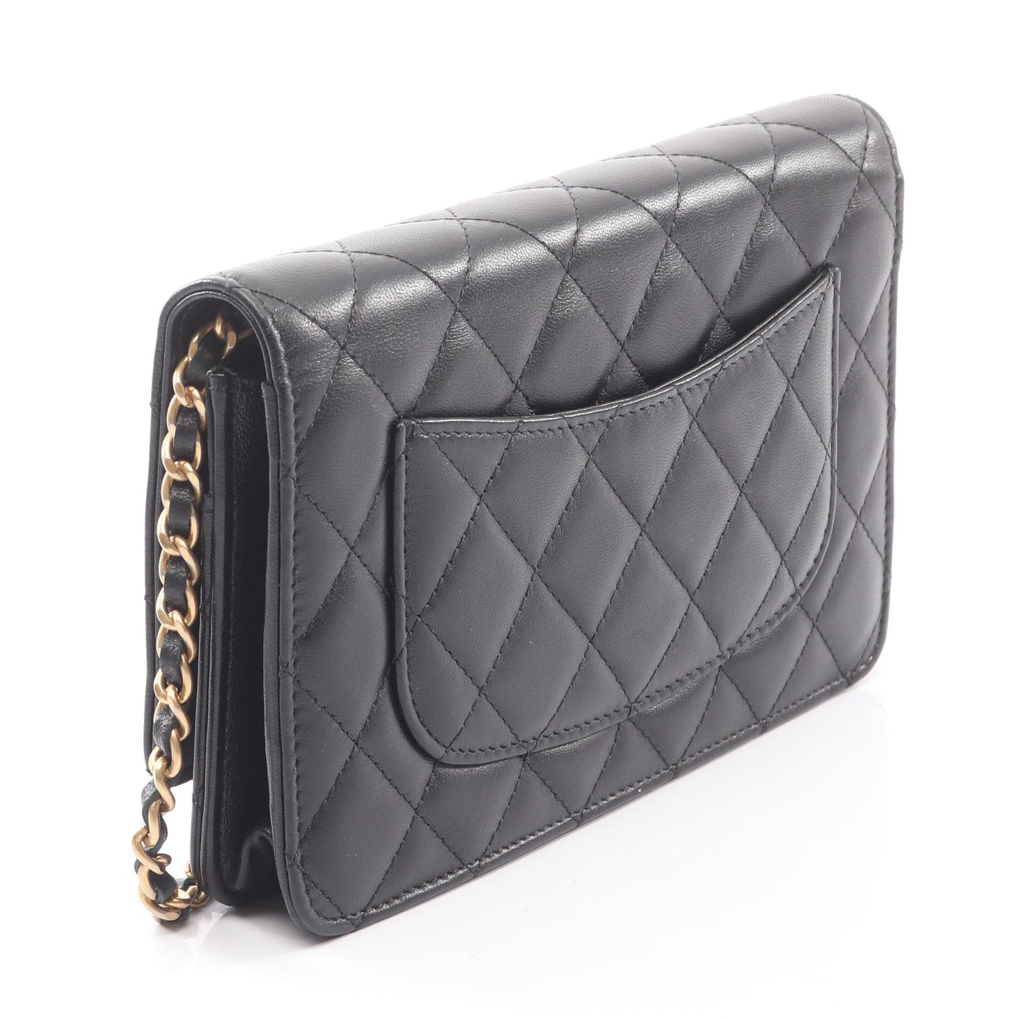 マトラッセ エジプトチャーム チェーンウォレット ラムスキン ブラック ゴールド金具 シャネル バッグ CHANEL